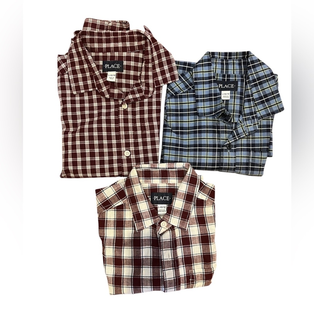EUC Lot of 3 Boys Collar Dress Shirts